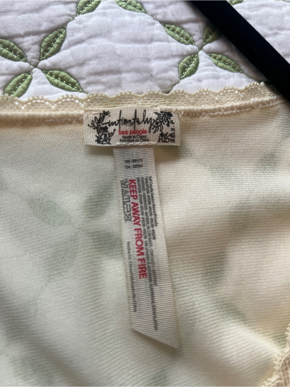 Free People Yellow/Cream Lace-Trim Tank - Picture 3 of 3